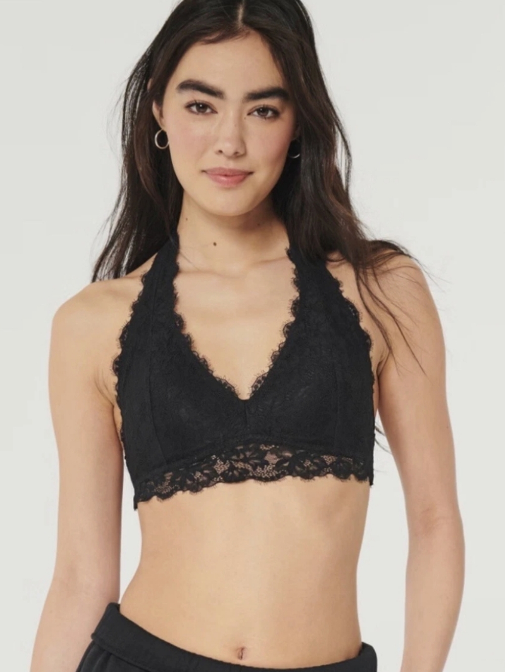 Gilly Hicks Black Lace Halter Bralette